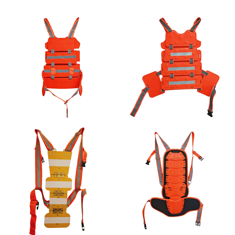 礦山隧道用安全防護背夾 防砸護脊 帶反光條作業(yè)防護裝備