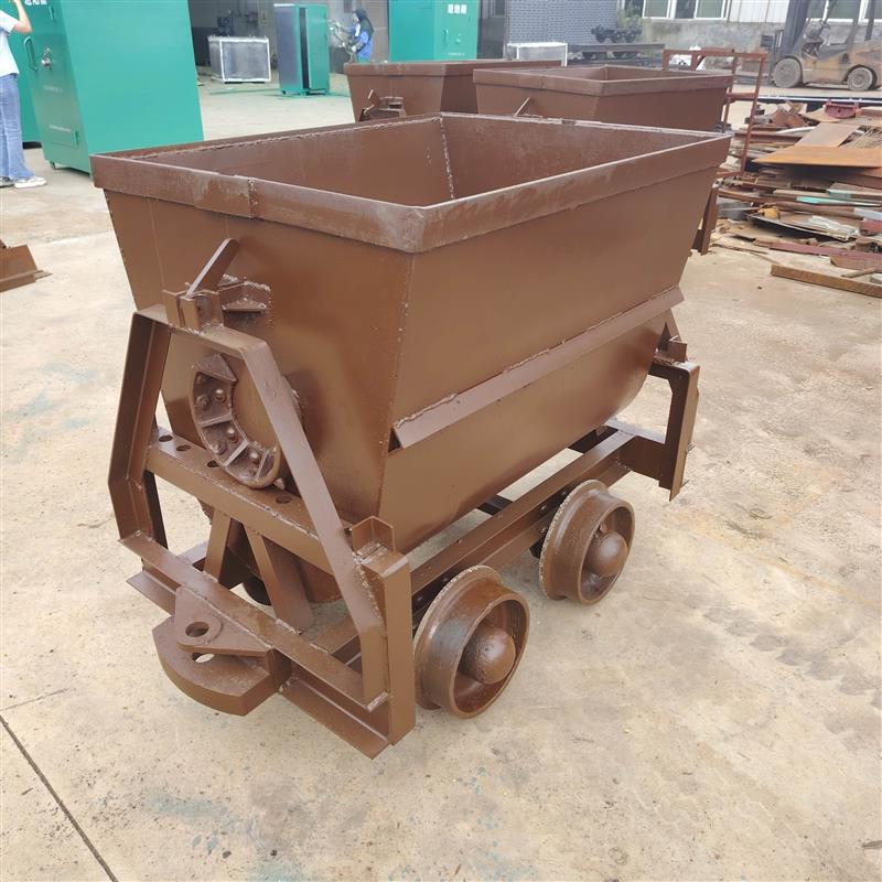 小型采石場翻斗式礦車 加厚鋼板車斗 帶緩沖裝置成組運輸專用車