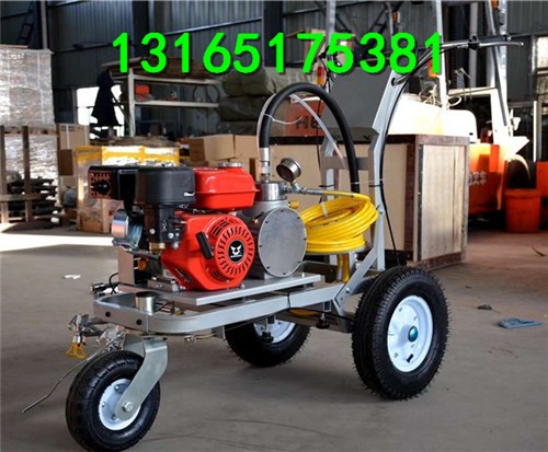 濟寧大流量道路雙噴頭劃線機，SQHX宗申汽油雙槍劃線機廠家