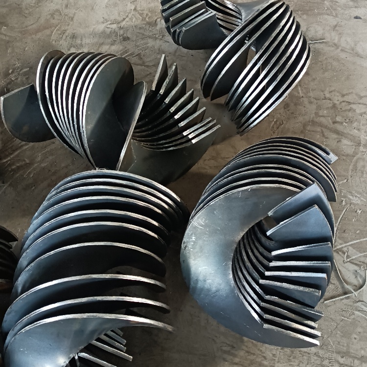 不銹鋼連續(xù)攪拌蛟龍葉片 錳鋼加厚單片螺旋葉片