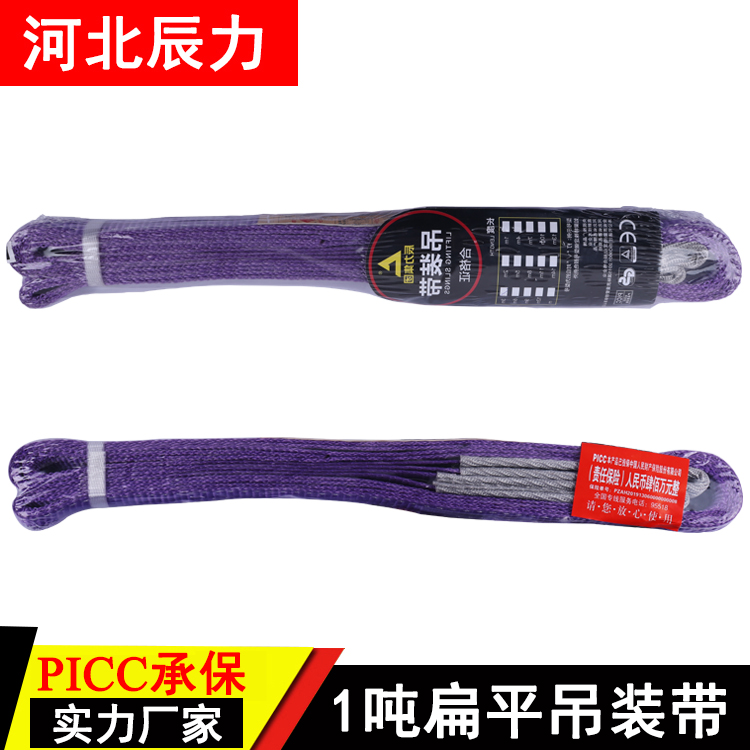 辰力1噸吊裝帶 彩色扁平吊裝帶