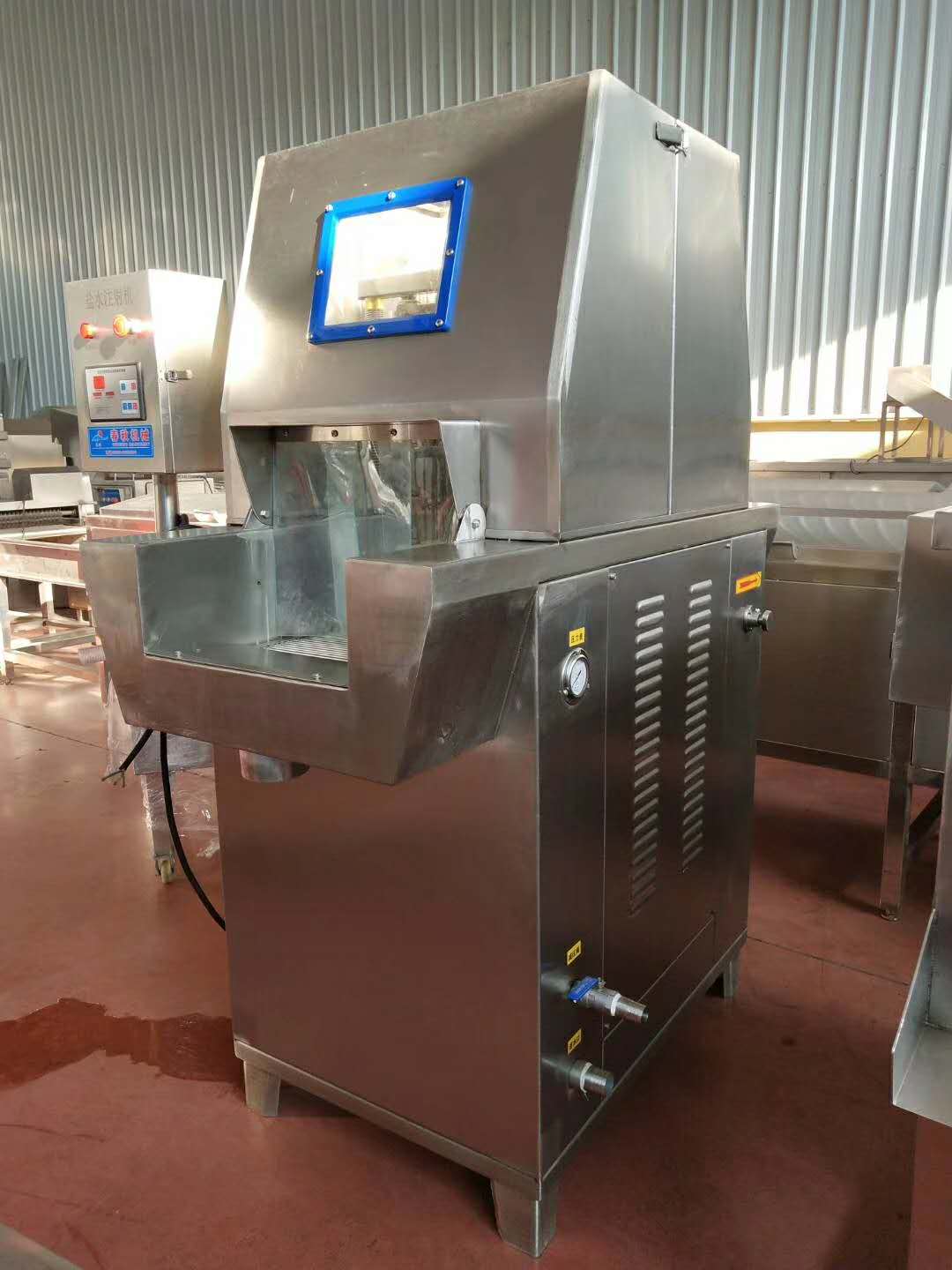 做醬鹵牛肉加工使用鹽水注射機(jī)出稱到多少138 6364 6772全自動(dòng)牛肉注射機(jī)
