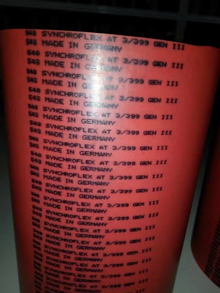 德國(guó)SYNCHROFLEX同步帶AT3-201-10紅色加強(qiáng)型聚氨酯傳動(dòng)帶