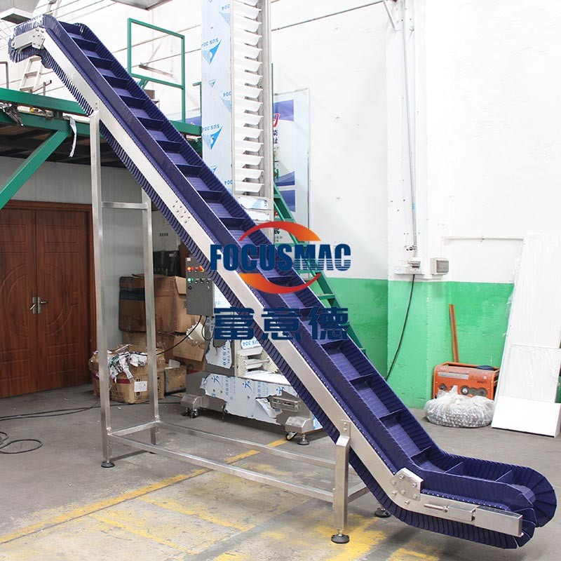 皮帶輸送機便攜搬運大傾角輸送機輕型不銹鋼輸送機