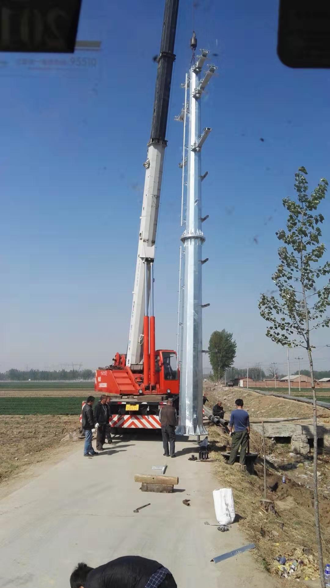 河北電力鋼管桿 電力鋼桿 地腳螺栓 電力鋼管塔 鋼制電桿