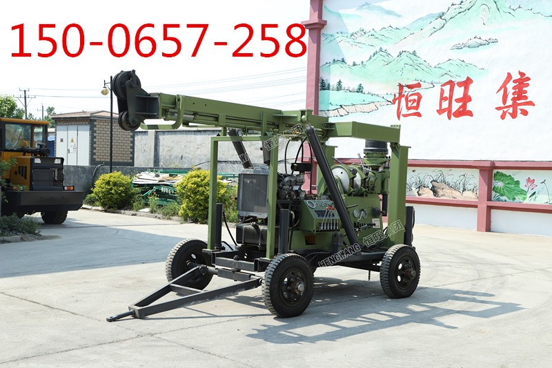 拖車式柴油動(dòng)力大口徑巖石取芯打井機(jī)家用灌溉用水井鉆機(jī)