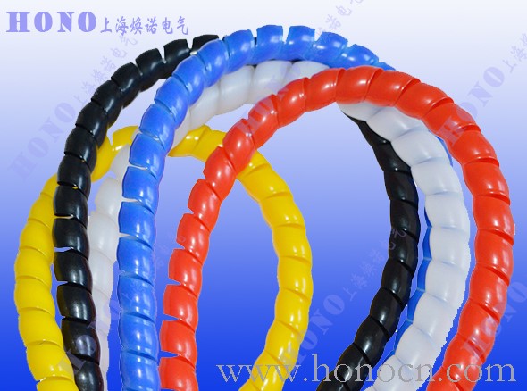 PP纏繞管 PE纏繞管 黑色PP線卡線管 黑色PE卷式結束帶 白色PP包線管