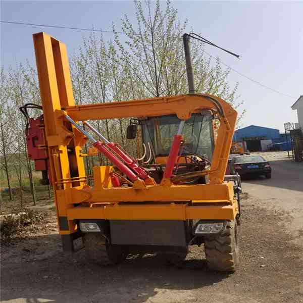 供應(yīng)裝載機護欄打樁機 高速公路護欄打樁機 護欄立柱打樁機廠家