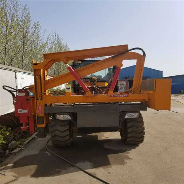 供應(yīng)波形裝載機(jī)打樁機(jī) 高速公路護(hù)欄打樁機(jī) 立柱護(hù)欄打樁機(jī)廠家