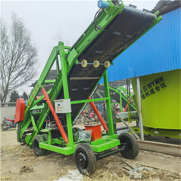 電動小型青貯取料機 高空切草扒料機