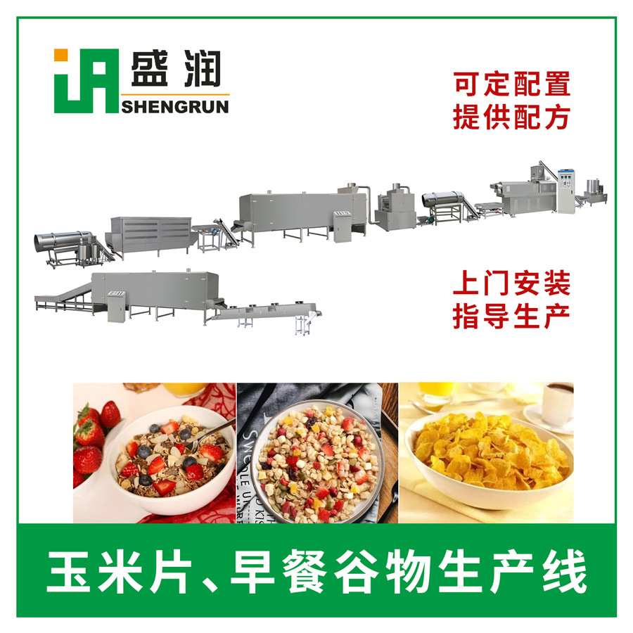 盛潤機(jī)械TSE-玉米片早餐谷物膨化機(jī)