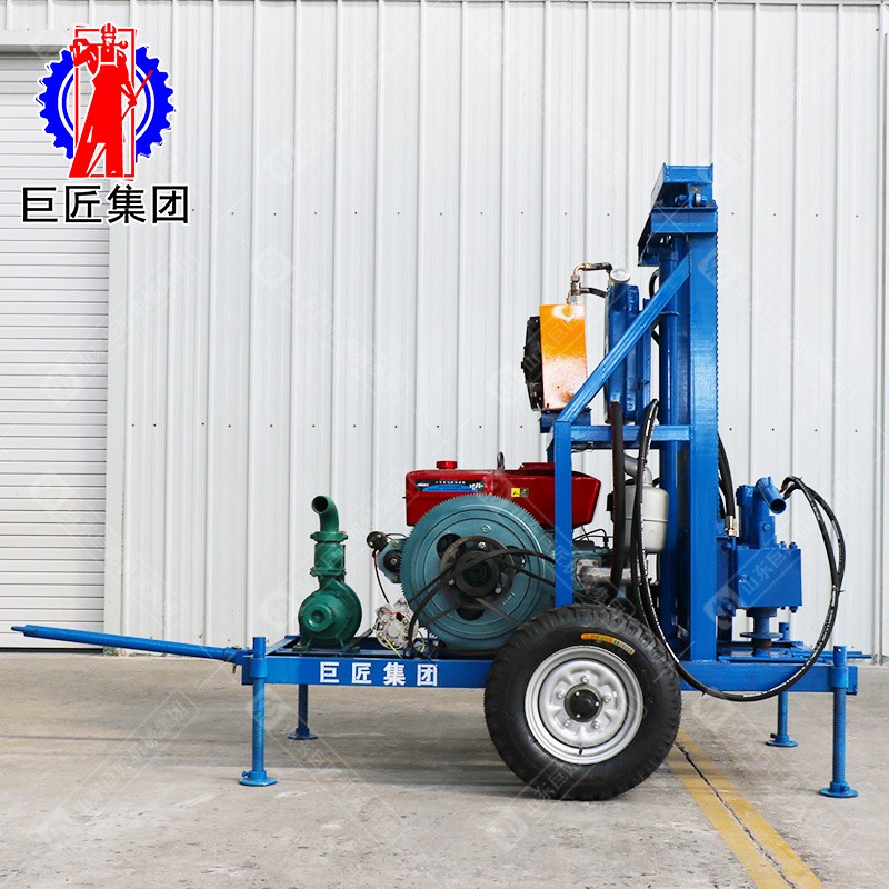 新款柴油機液壓打井機 民用地源熱泵工程鉆鑿 適應復雜地形