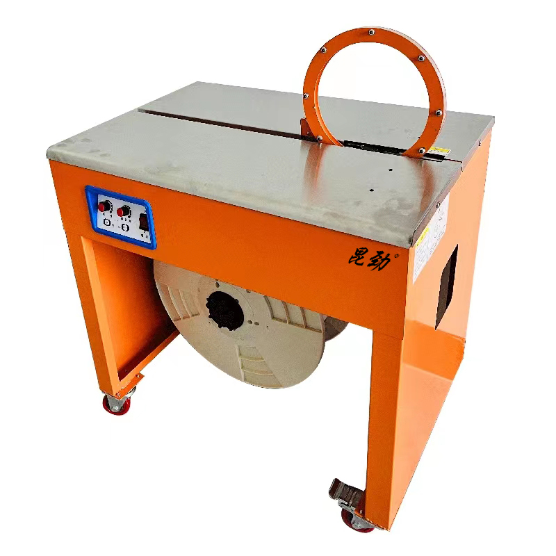 打包機昆勁pp帶軌道式捆扎機粉條粉絲自動捆扎速度快效率高 　本文來源盤古機械網(wǎng)[