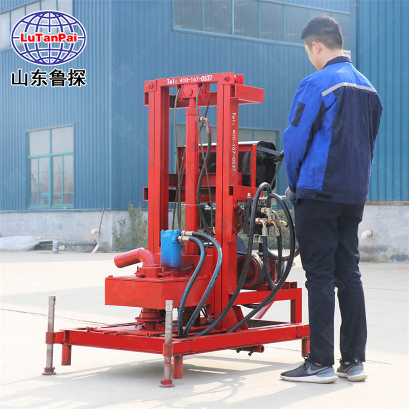 山東100米全自動(dòng)液壓打井機(jī)牽引式家用潛水泵鉆井機(jī)