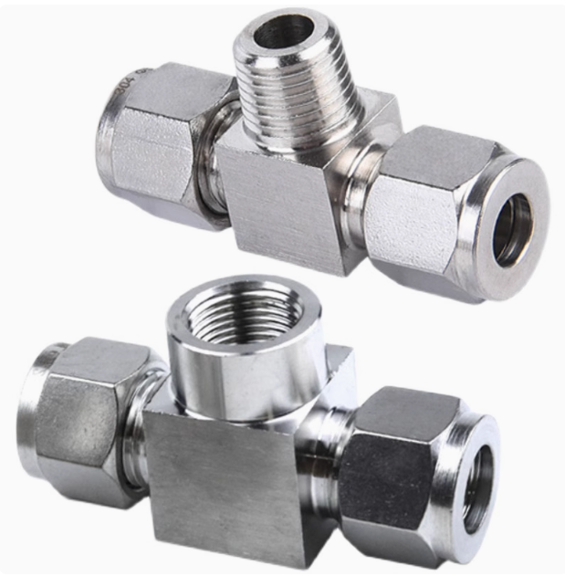 內(nèi)螺紋卡套三通 外絲卡套三通 不銹鋼C276/C22/2520/310S/317/254SMO/F51/F55卡套三通