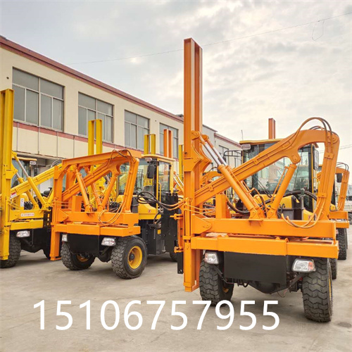 小型公路護(hù)欄打樁機(jī) 多功能履帶護(hù)欄打樁機(jī) 裝載式護(hù)欄打樁機(jī)