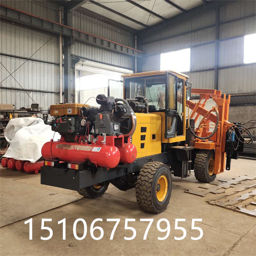 郭工打拔鉆孔一體機(jī) 高速公路護(hù)欄打樁機(jī) 裝載波形護(hù)欄打樁機(jī)