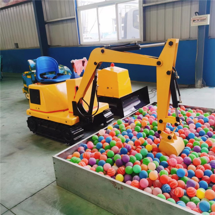 電動游樂挖掘機 360?旋轉仿真游樂設備 兒童機械工程樂園 四季游玩