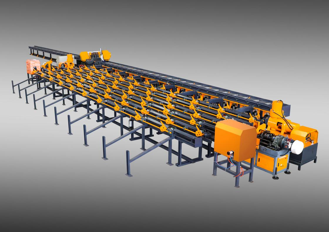 數(shù)控鋼筋鋸切套絲打磨生產(chǎn)線自動測長鋸切套絲銑磨節(jié)能省料效率高