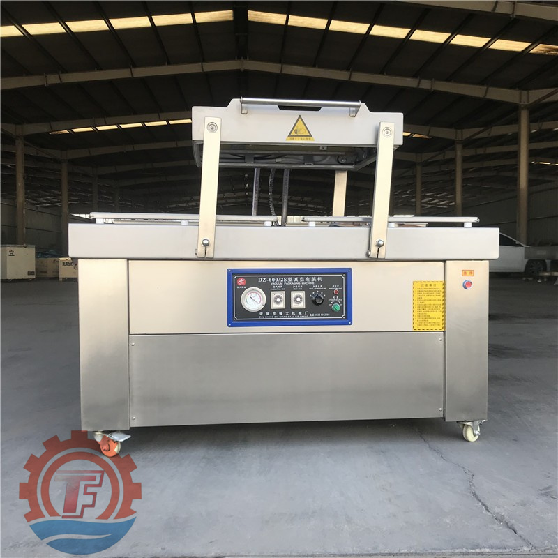 堅果雙室真空包裝機 臘肉連續(xù)式包裝設備 生鮮真空收縮封口機