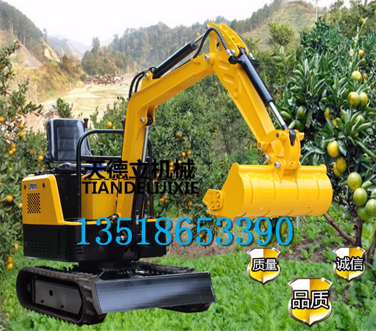 1噸小型挖掘機(jī) 果園迷你小挖機(jī) 果園建筑挖土機(jī) 微型挖掘機(jī)
