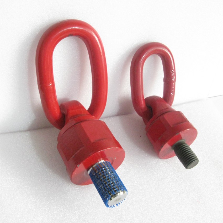 高強(qiáng)度起重吊環(huán)紅色旋轉(zhuǎn)吊環(huán) 萬(wàn)向吊環(huán)機(jī)械吊裝工具