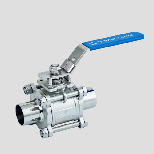 廠家供應(yīng) 三片式高平臺(tái)鎖扣手柄焊接球閥