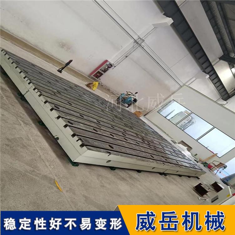 鑄鐵檢測平臺平面度高 鑄鐵平臺耐磨防繡 鐵地板荷載90噸