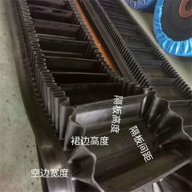 橡膠裙邊帶 尼龍擋邊輸送帶 大傾角提升帶