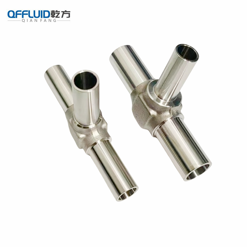 氣體管路不銹鋼三通  316L不銹鋼鍛制三通 衛(wèi)生級BA三通 變徑三通