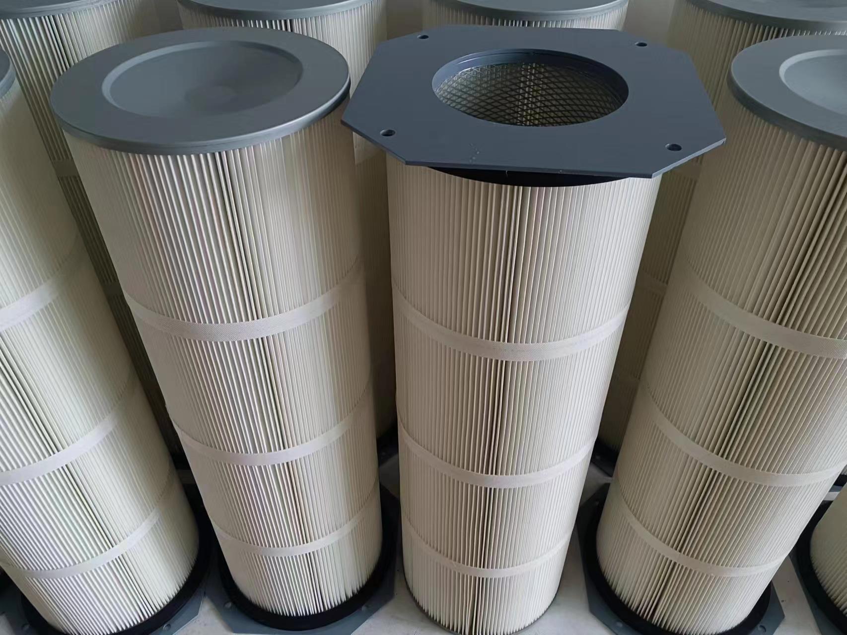 法蘭式除塵濾筒400*1000防靜電覆膜除塵濾筒