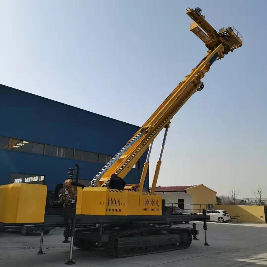 驅(qū)動(dòng)電力履帶支護(hù)鉆機(jī) 護(hù)坡鉆機(jī) 20米螺旋桿護(hù)坡鉆機(jī)