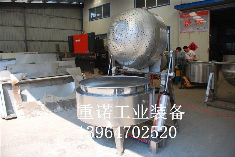 蒸汽夾層鍋圖片-帶攪拌電加熱夾層鍋-電夾層鍋
