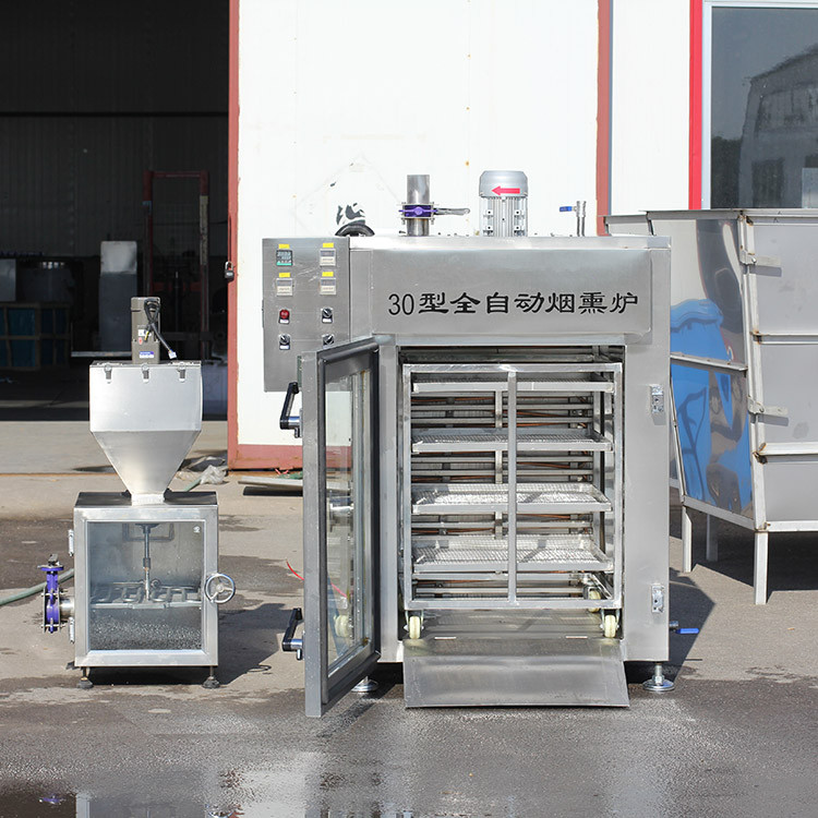 豬肉干烘干煙熏一體機 小型肉干加工設備