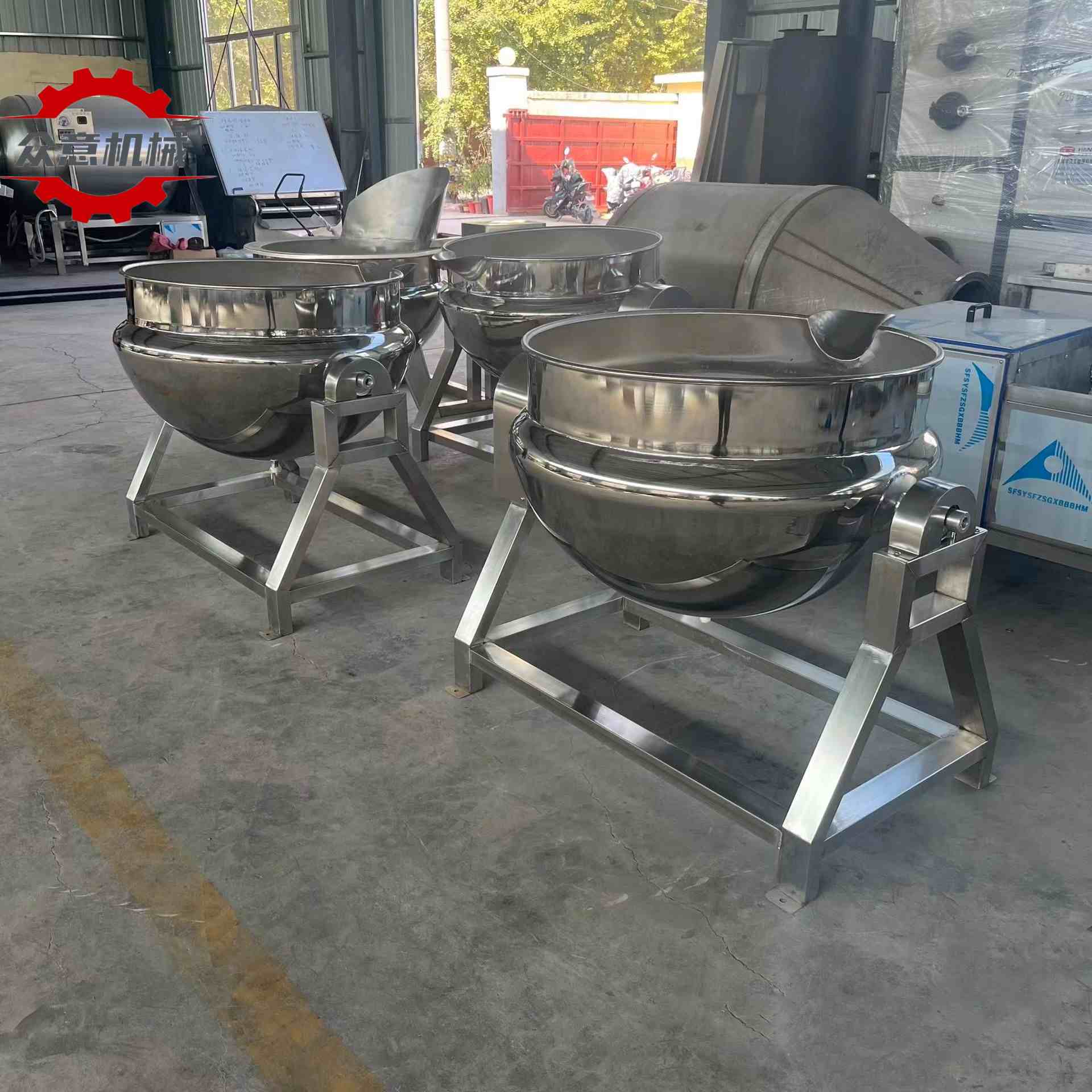 商用可傾式夾層鍋 蒸汽加熱夾層鍋 全自動阿膠熬制鍋