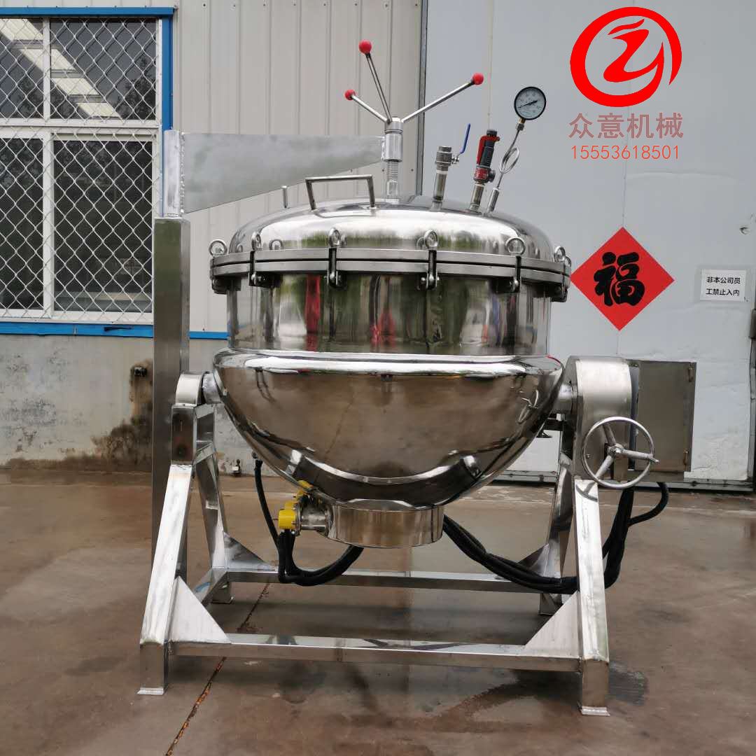 嘉興蒸汽加熱粽子蒸煮鍋 粽子高壓蒸煮鍋廠家粽子殺菌蒸煮鍋