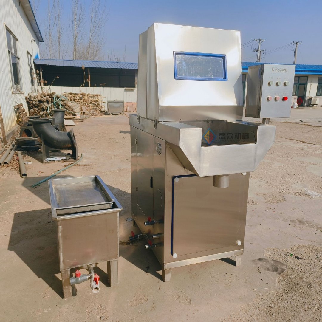 全自動牛肉干鹽水注射機牛肉白條雞注水增重機 全套牛肉干加工設備