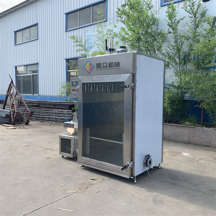 紅腸液壓灌腸機(jī)廠家全自動(dòng)臘腸臘肉煙熏爐 紅腸臘腸加工全套機(jī)器