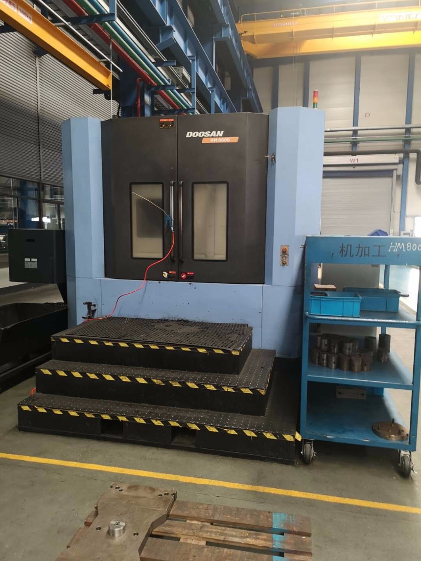 韓國斗山800雙工位臥式加工中心，斗山800臥式加工中心 安裝在位 精度好